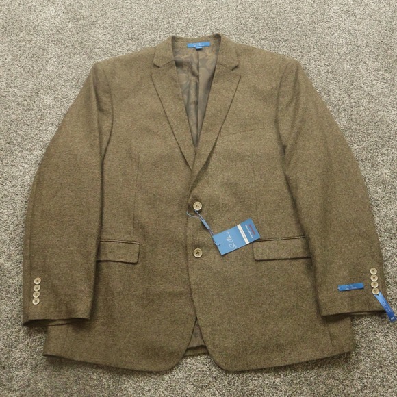 Sean‎ Alexander Blazer Mens 48R Brown Herringbone Wool Blend Sport Coat Jacket